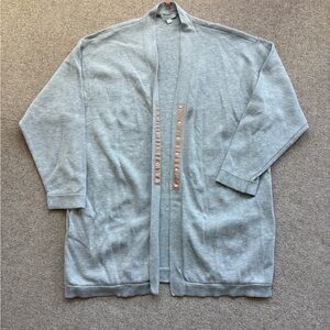 Lunya Cozy Cotton Silk Cardigan -  Mellow Grey Heather